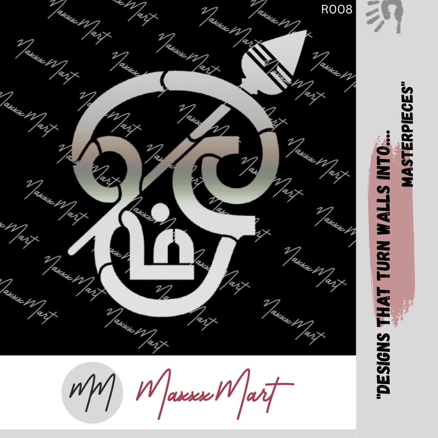 Maxxxmart Goddess OM Stencil – Divine Spiritual Design