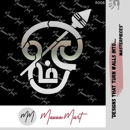 Maxxxmart Goddess OM Stencil – Divine Spiritual Design