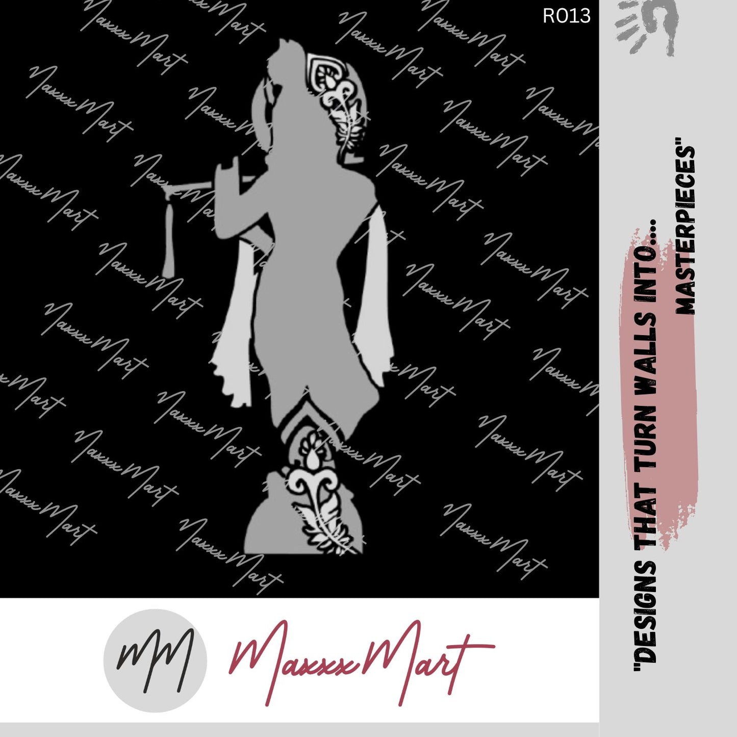 Maxxxmart - Krishna wall stencil (Inches)