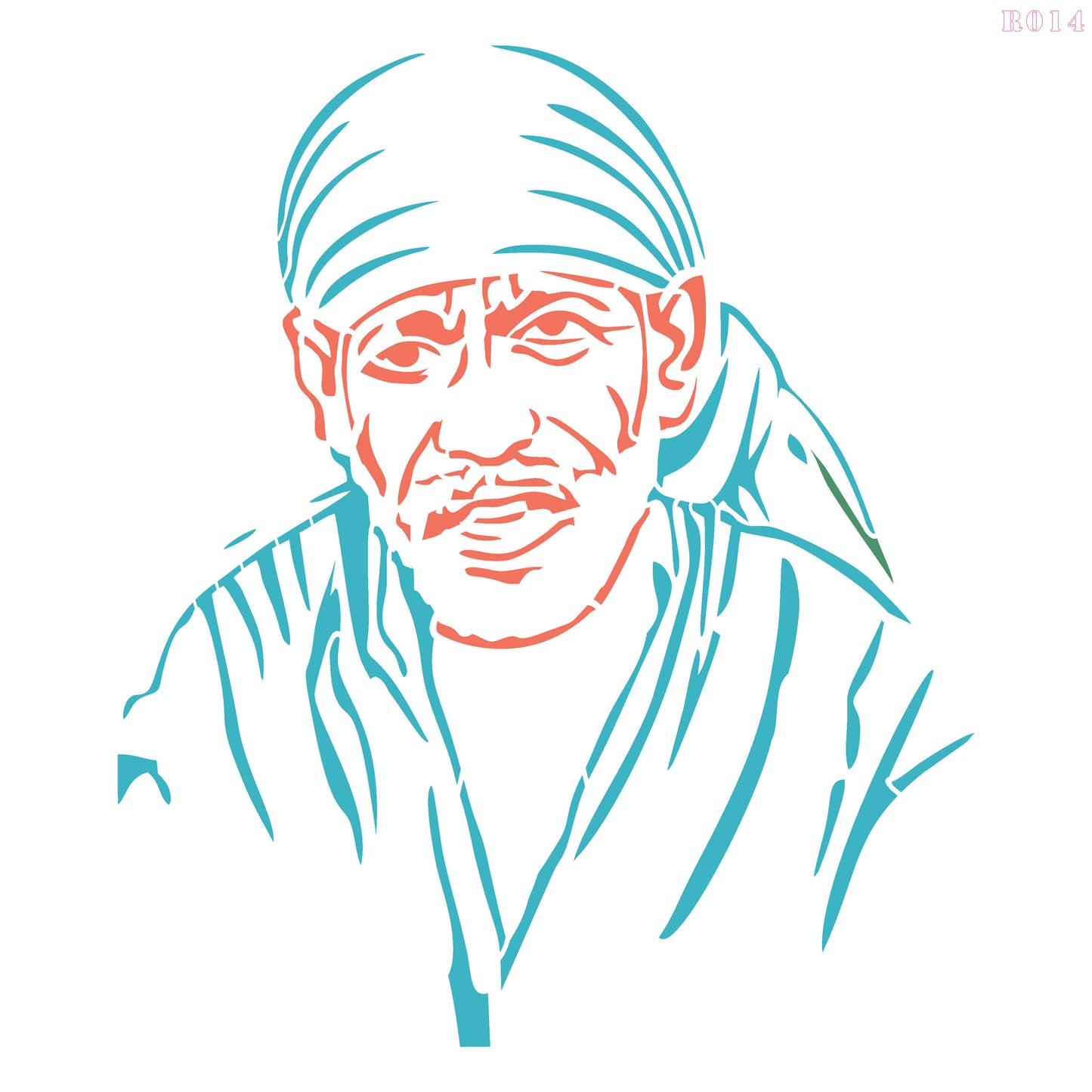 Maxxmart - Sai Baba of Shirdi wall Stencil (Inches)