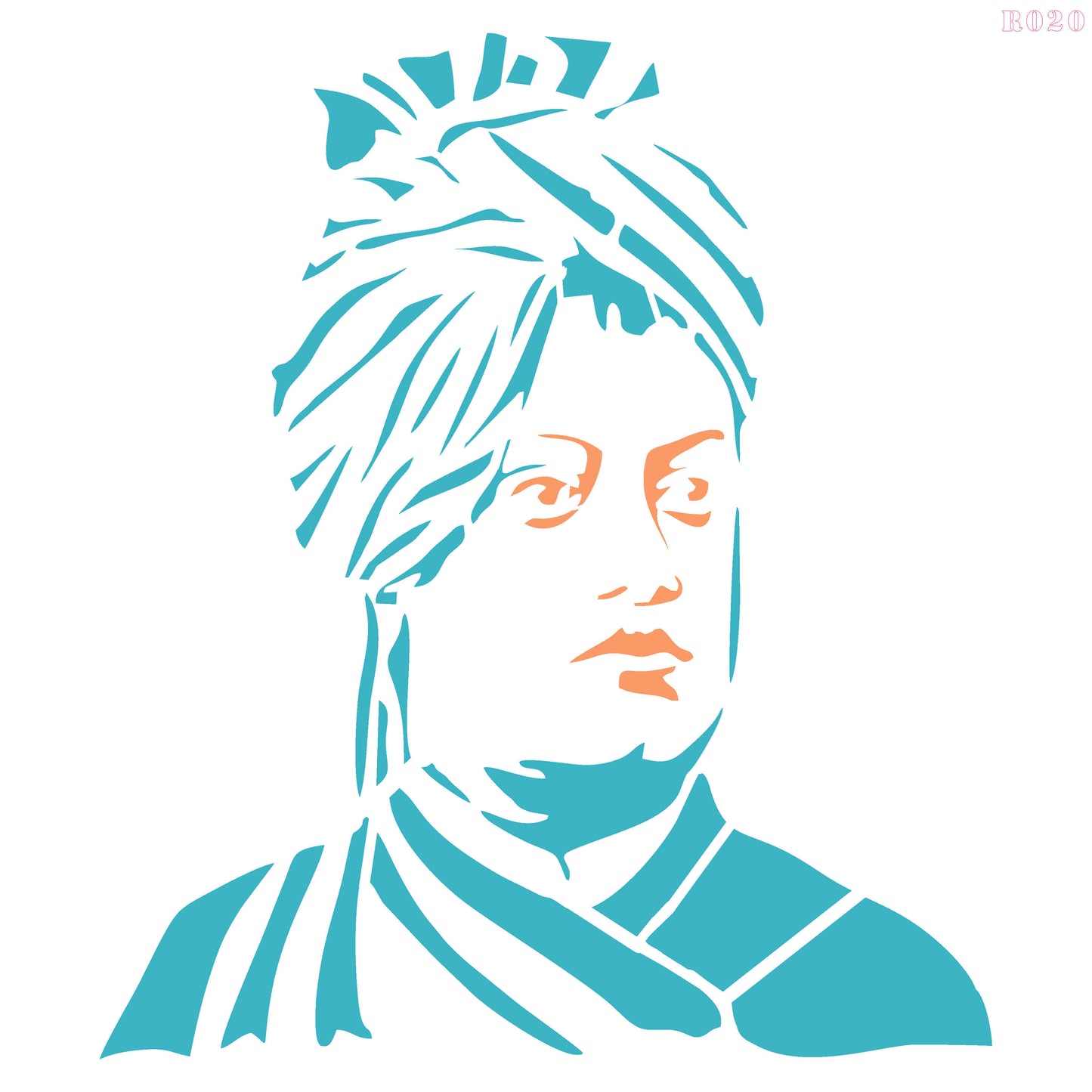 Maxxxmart - Swami Vivekananda wall stencil (Inches)