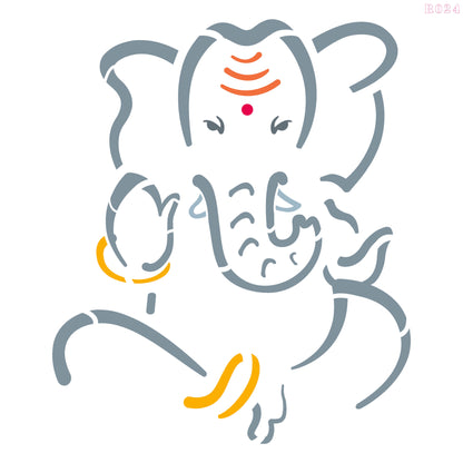Maxxxmart Ganesha Wall Stencil (Inches)