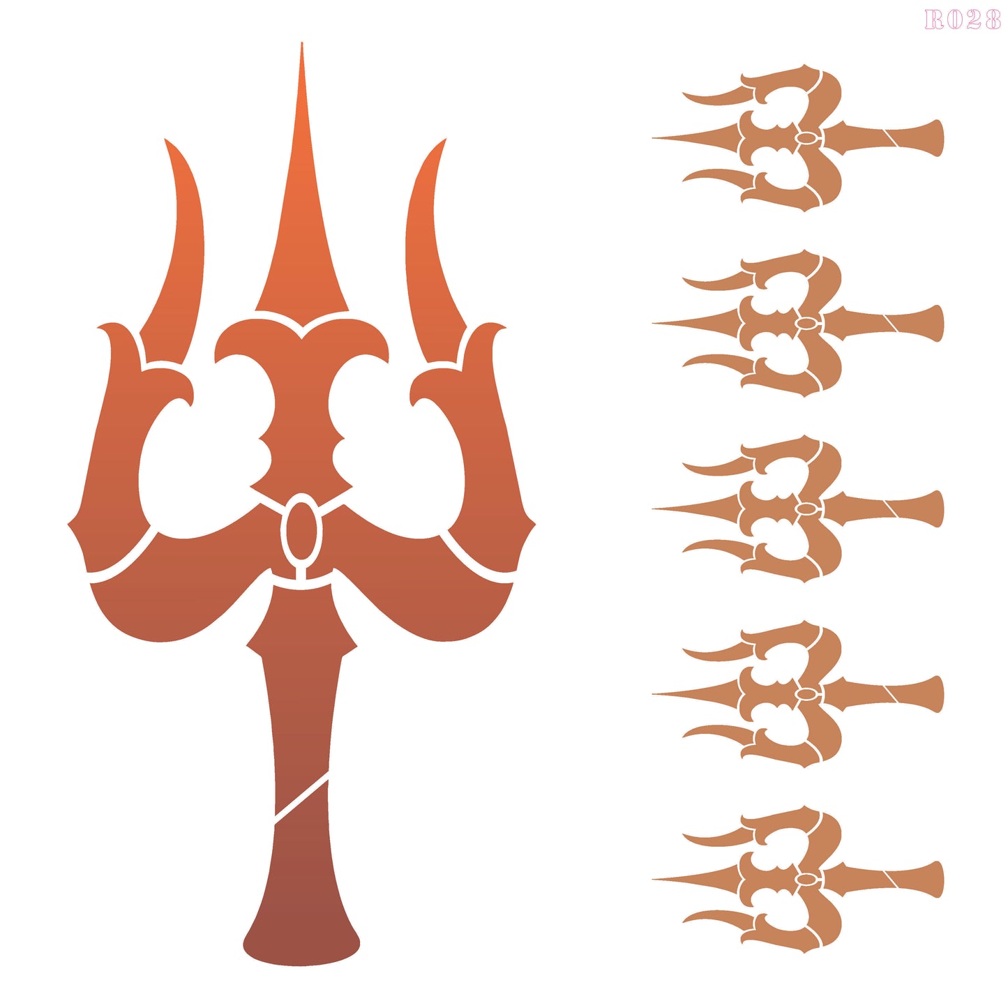 Maxxxmart - Shiva's Trishul Decorative Wall Stencil