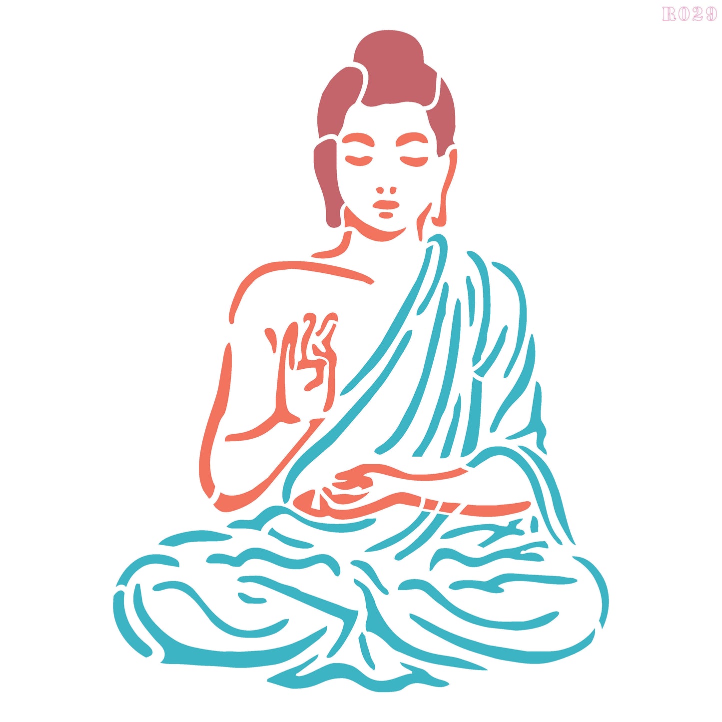 Maxxxmart- Buddha Wall Art Stencil