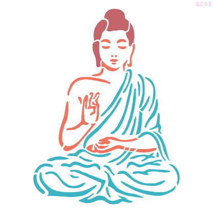 Maxxxmart- Buddha Wall Art Stencil