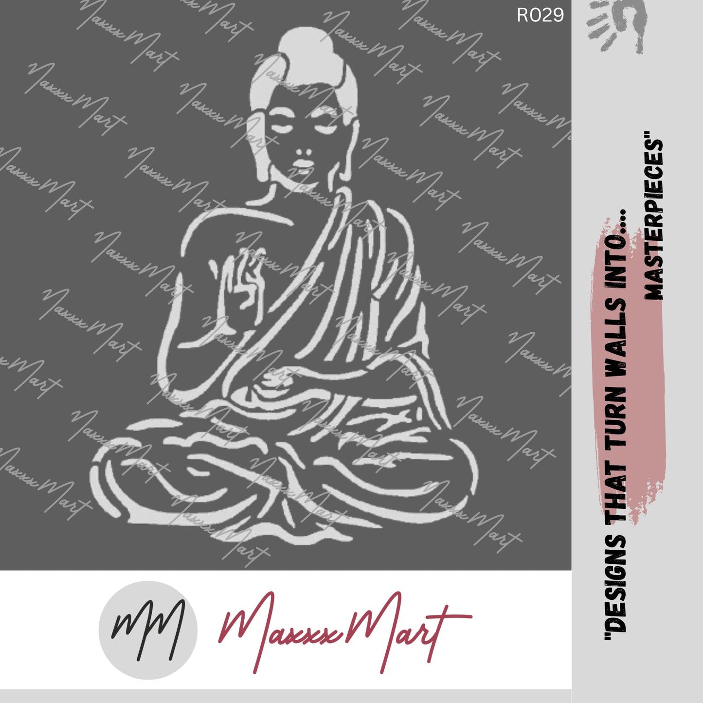 Maxxxmart- Buddha Wall Art Stencil