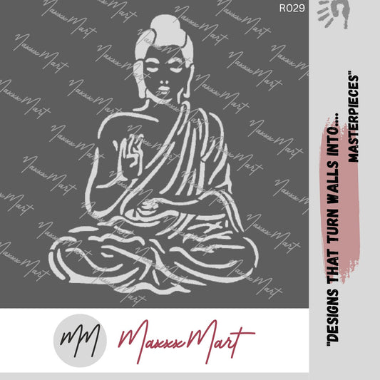 Maxxxmart- Buddha Wall Art Stencil