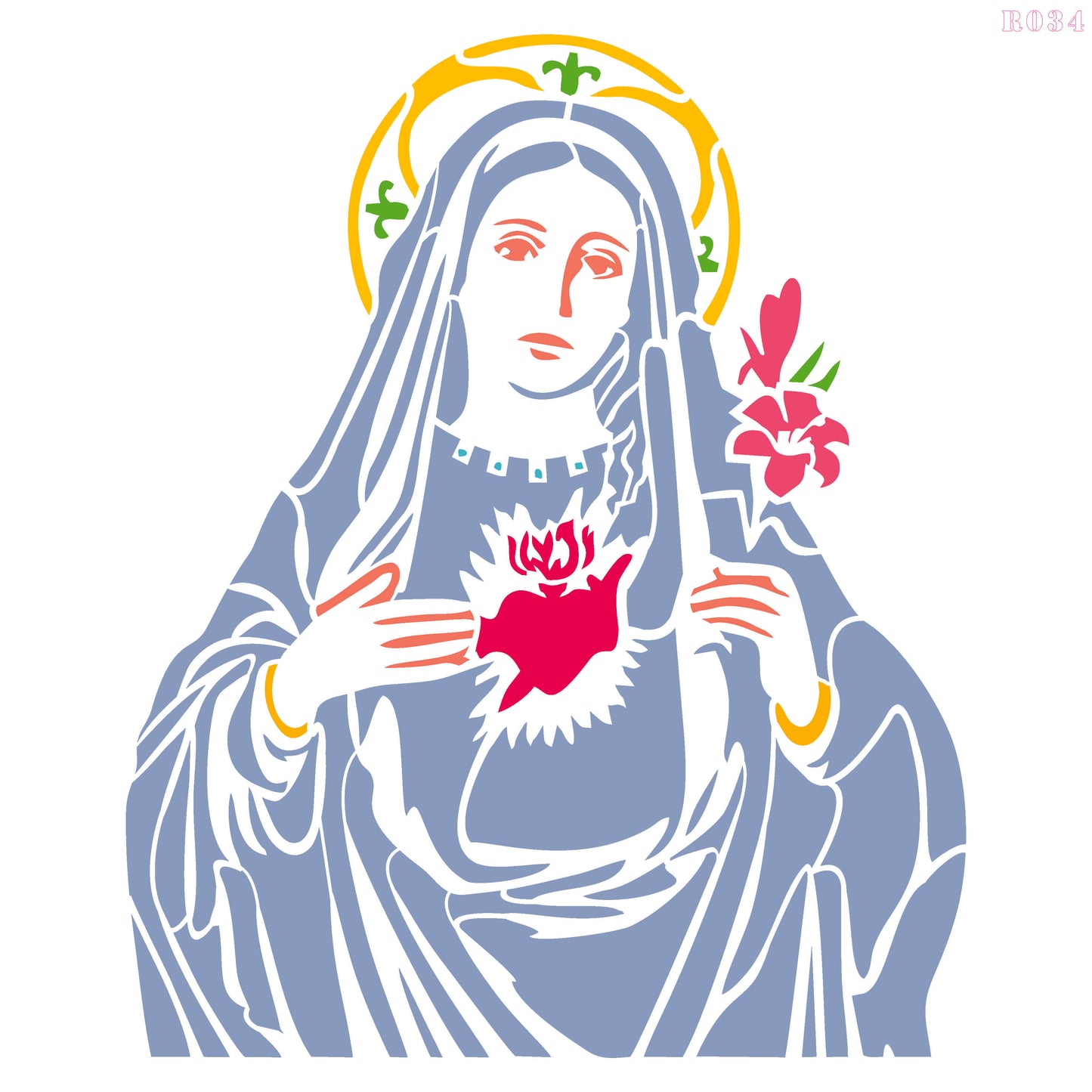 Maxxxmart - Multiple design Jesus wall stencil (Inches)