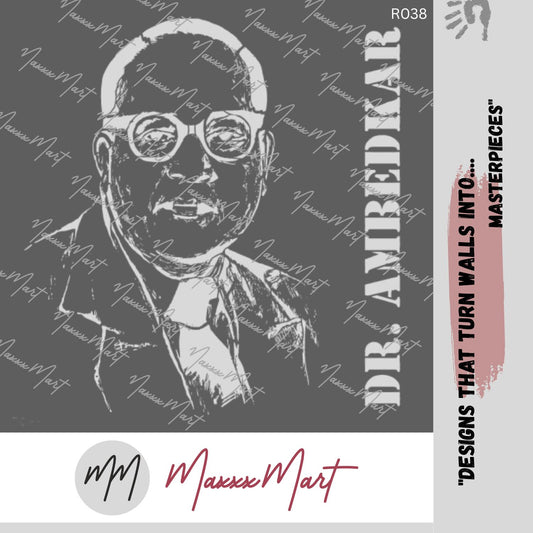 Maxxxmart - Dr.Ambedkar wall stencil (Inches)
