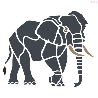 Maxxxmart - Elephant wall stencil (Inches)