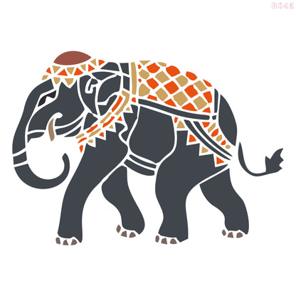 Maxxxmart - Elephant wall stencil (Inches)