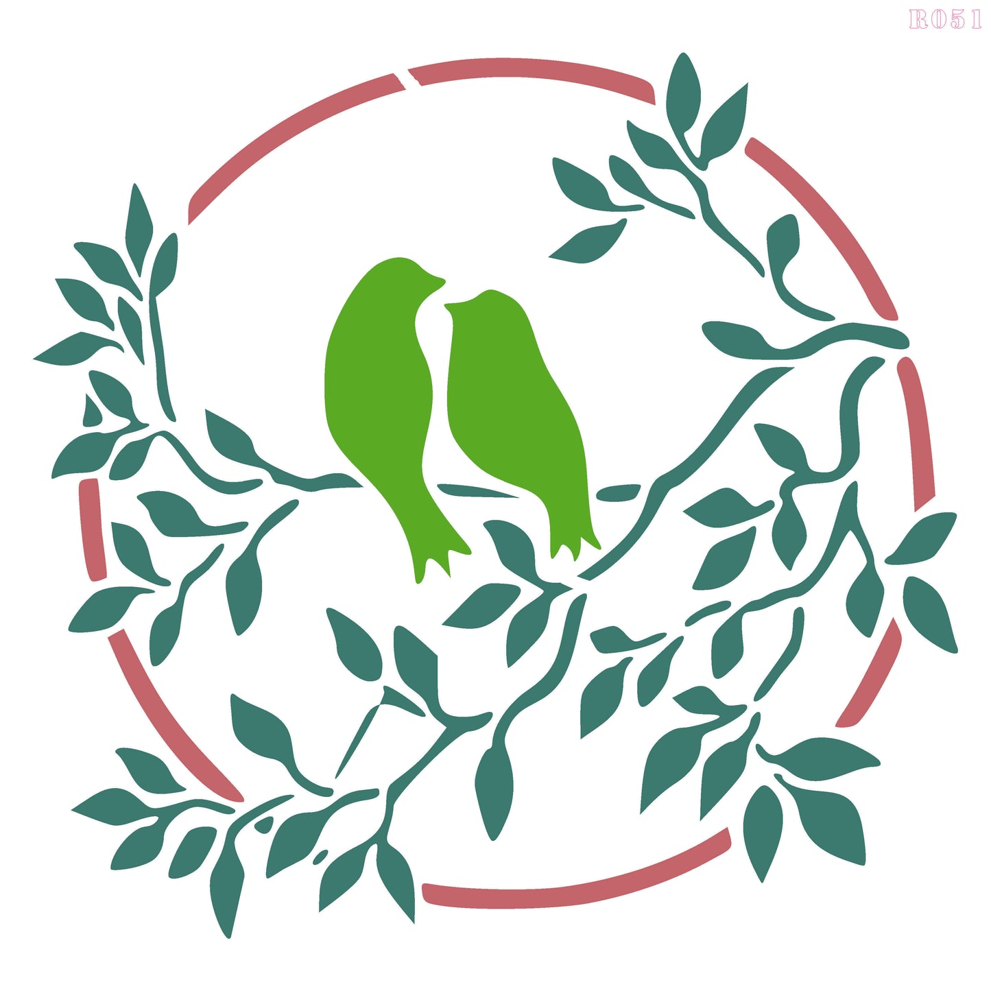 Maxxxmart - creative birds wall stencil-1 (Inches)