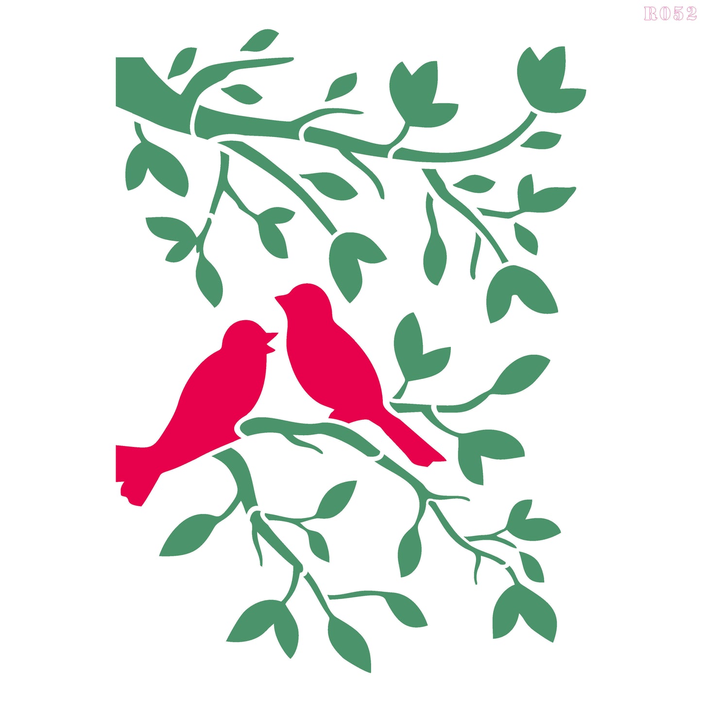 Maxxxmart - creative birds wall stencil-1 (Inches)