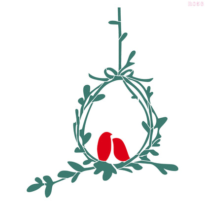 Maxxxmart - creative birds wall stencil-2 (Inches)