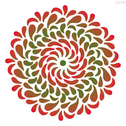 Maxxxmart - Vortex Petals Design Mandala-1 (Inches)