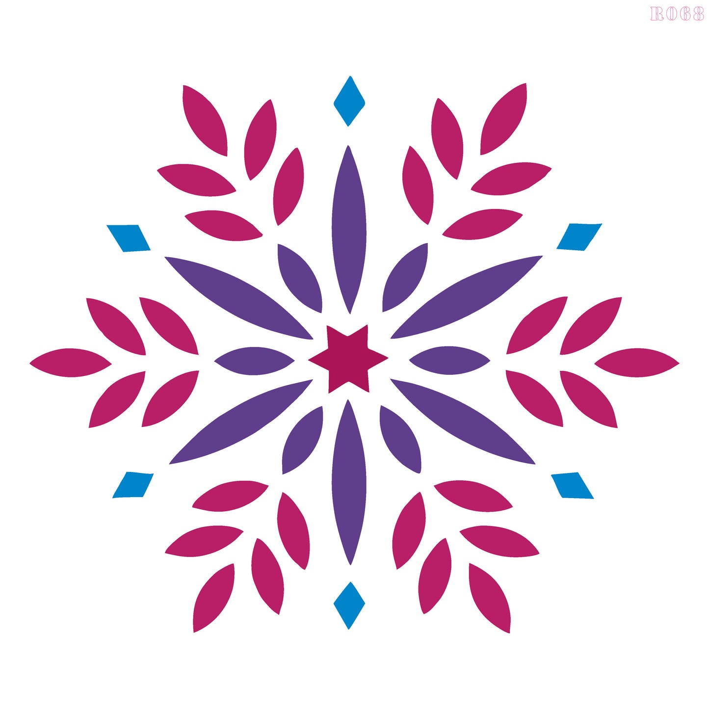 Maxxxmart - Vortex Petals Design Mandala-1 (Inches)