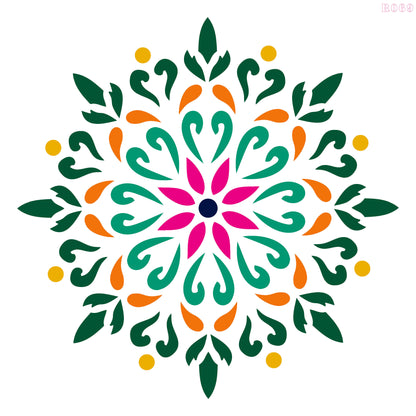 Maxxxmart - Vortex Petals Design Mandala-1 (Inches)