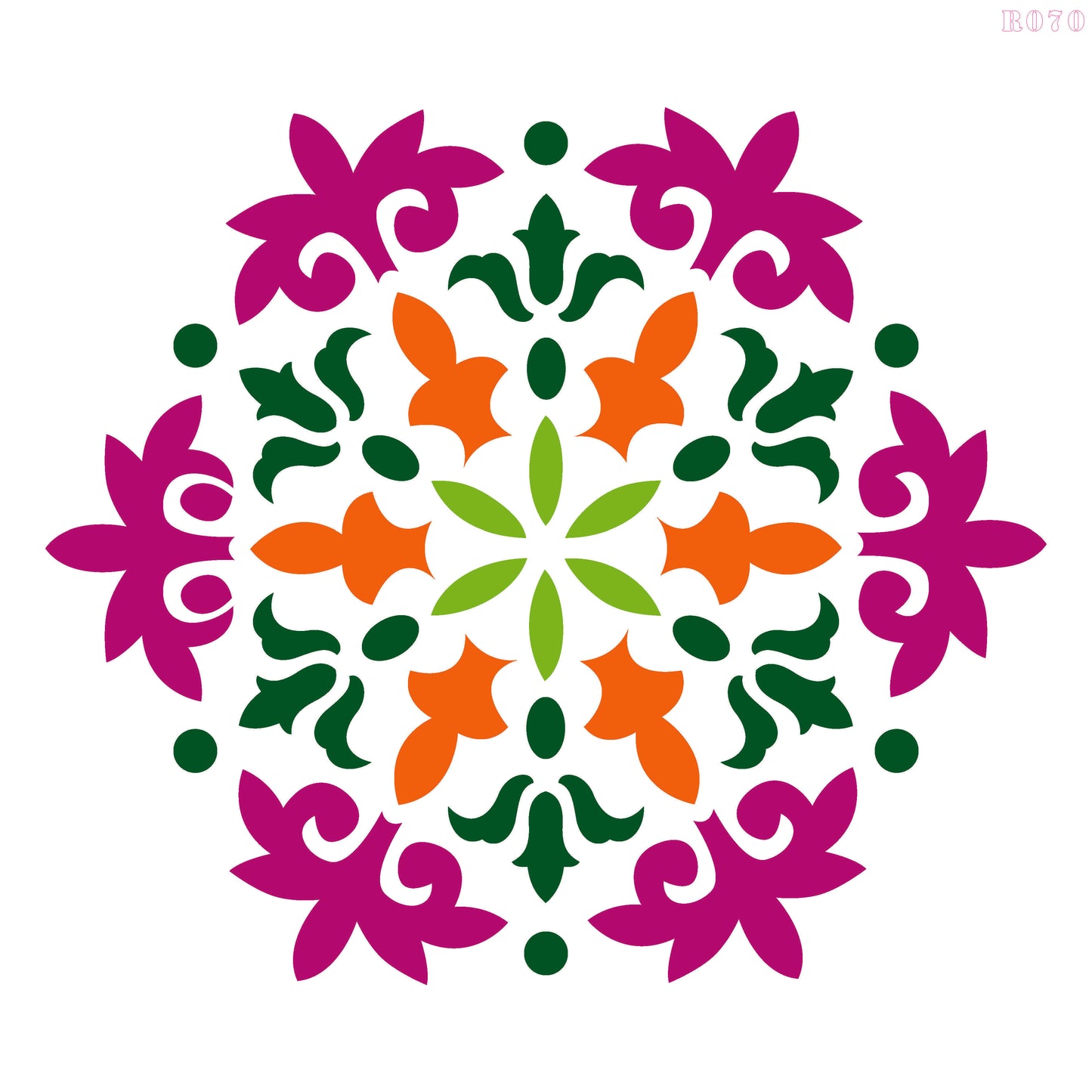 Maxxxmart - Vortex Petals Design Mandala-2 (Inches)