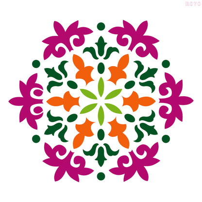 Maxxxmart - Vortex Petals Design Mandala-2 (Inches)