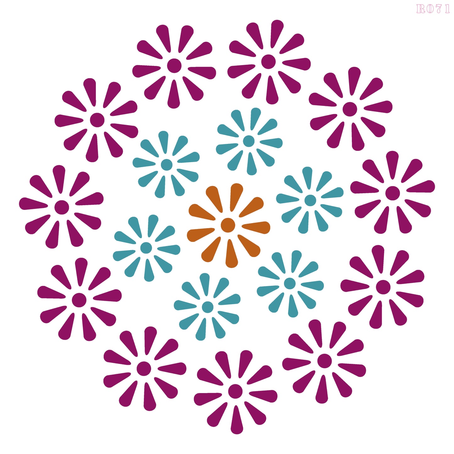 Maxxxmart - Vortex Petals Design Mandala-2 (Inches)