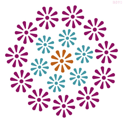 Maxxxmart - Vortex Petals Design Mandala-2 (Inches)