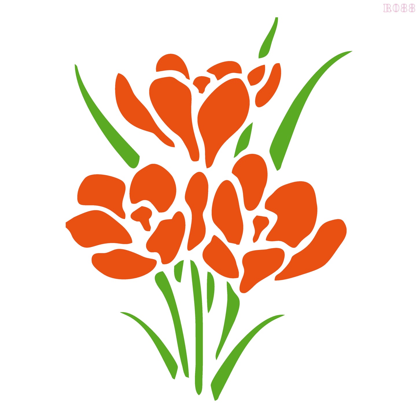 MaxxxMart - Flowers Wall Stencils-1 (Inches)
