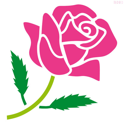 MaxxxMart - Flowers Wall Stencils-1 (Inches)