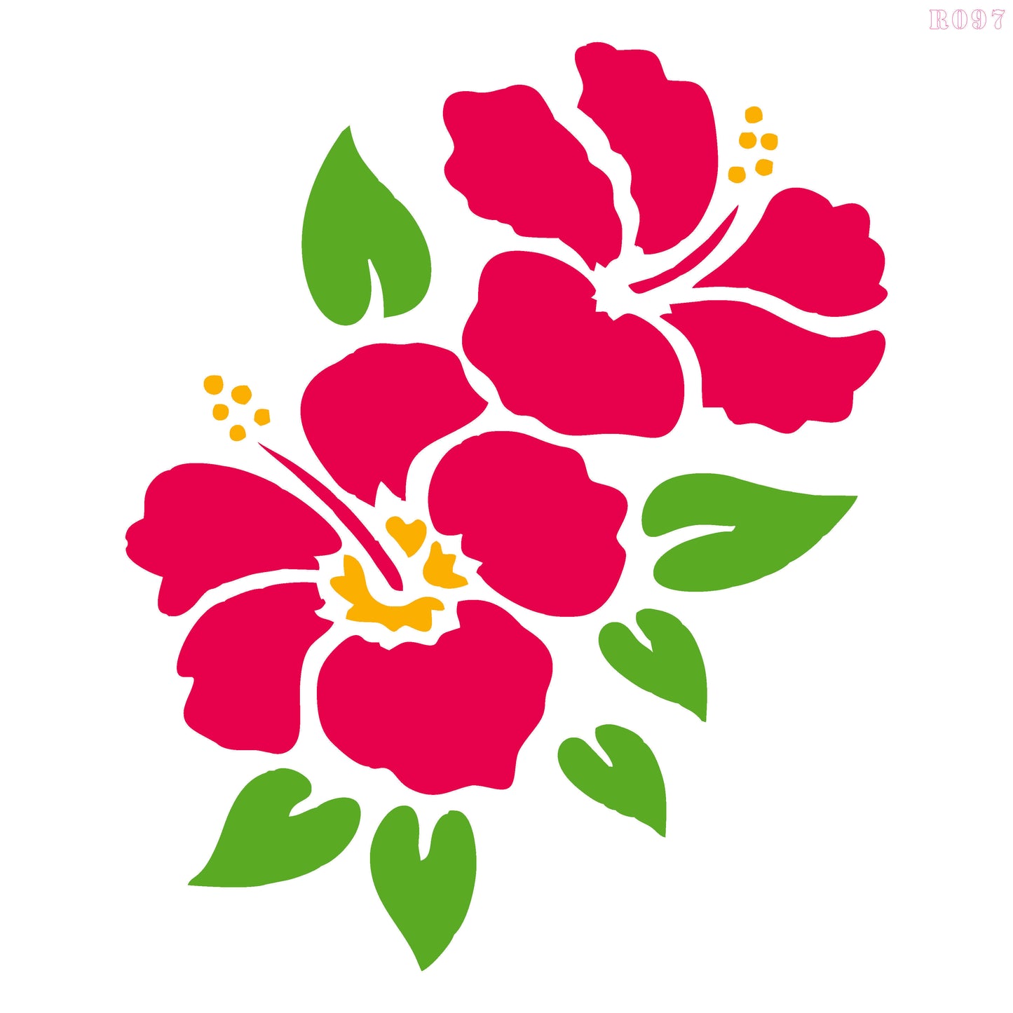 MaxxxMart - Flowers Wall Stencils-2 (Inches)