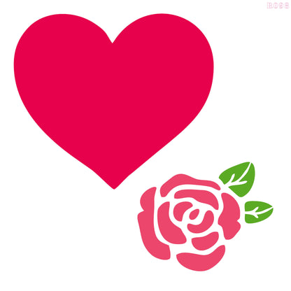 MaxxxMart - Flowers Wall Stencils-2 (Inches)