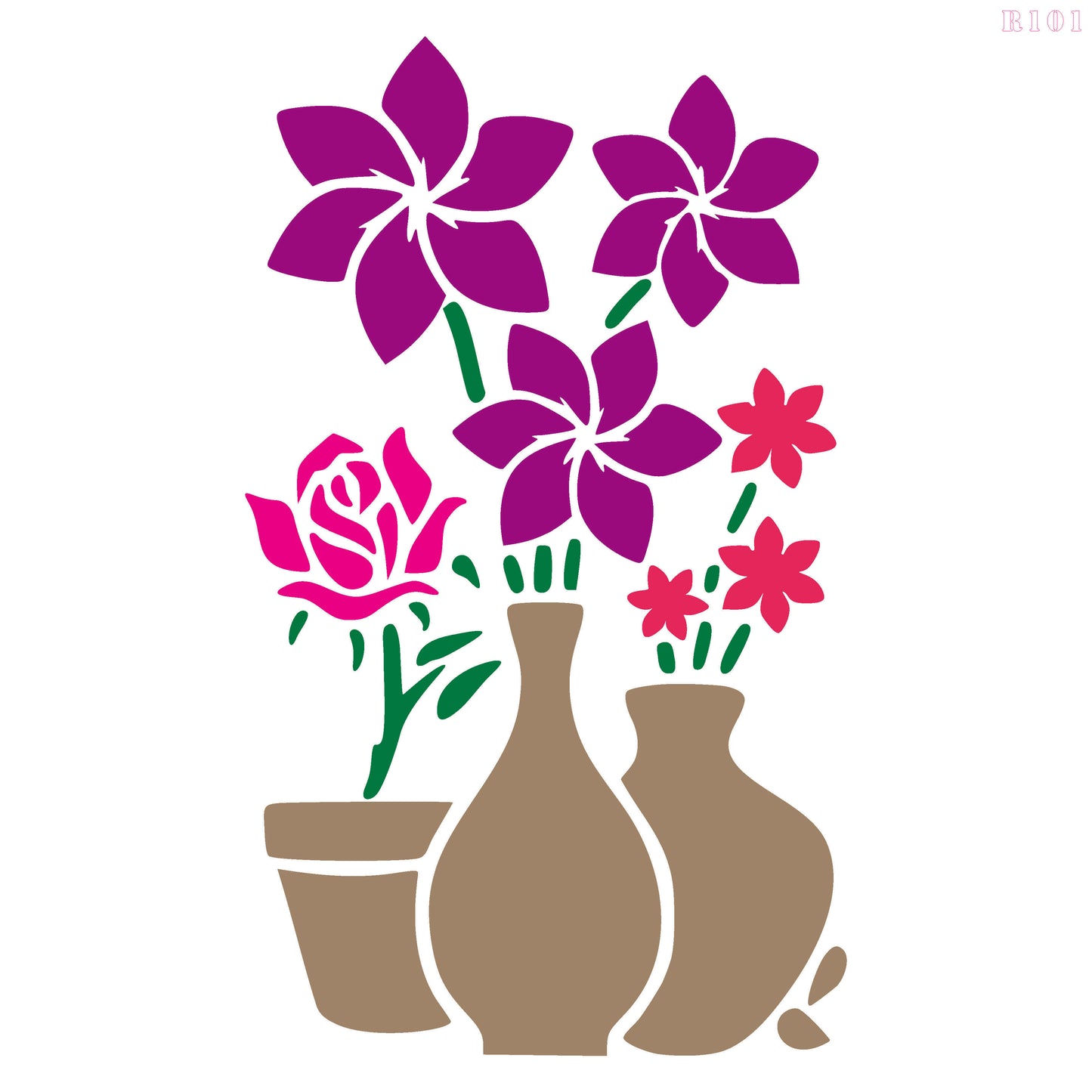 Maxxxmart - Vintage Garden Gatherer wall  Stencil (Inches)
