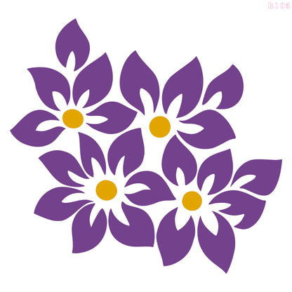 MaxxxMart - Flowers Wall Stencils-2 (Inches)