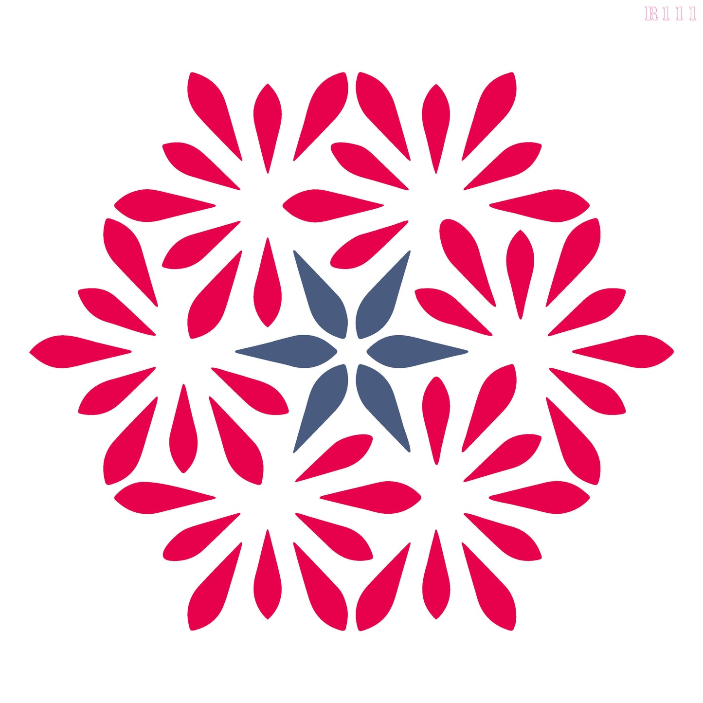 MaxxxMart - Modern Petal Flower Wall Stencil (Inches)