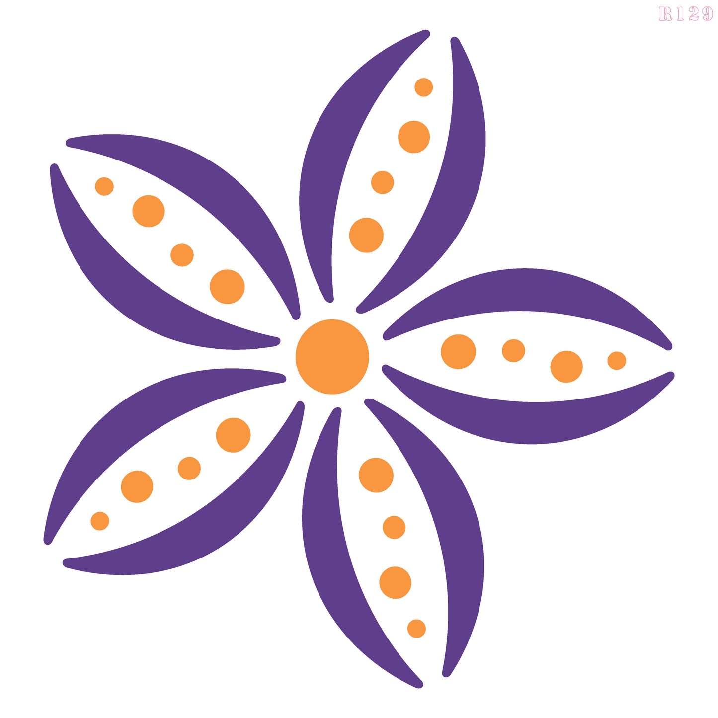 MaxxxMart - Modern Petal Flower Wall Stencil (Inches)