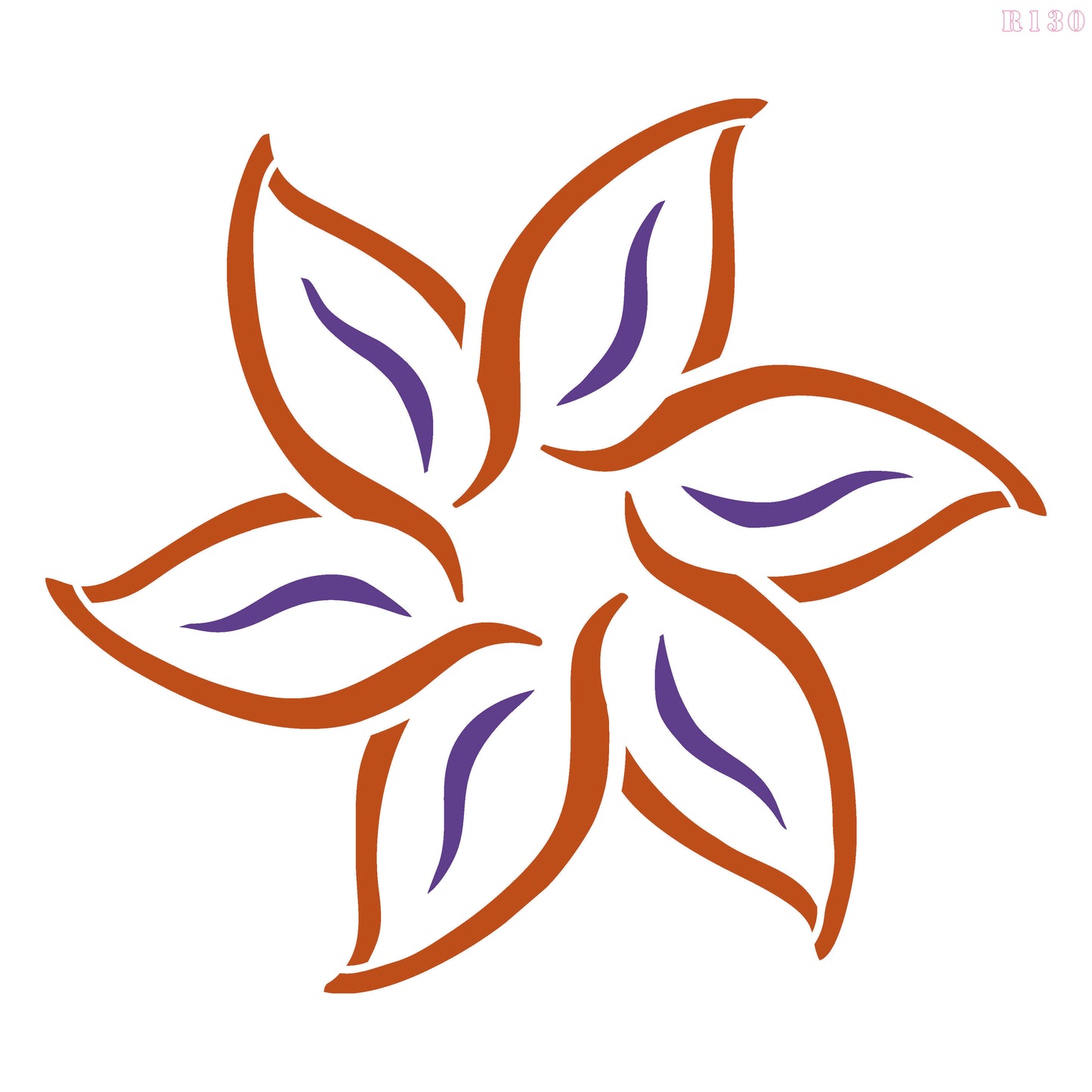 MaxxxMart - Modern Petal Flower Wall Stencil (Inches)