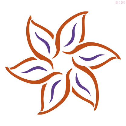 MaxxxMart - Modern Petal Flower Wall Stencil (Inches)