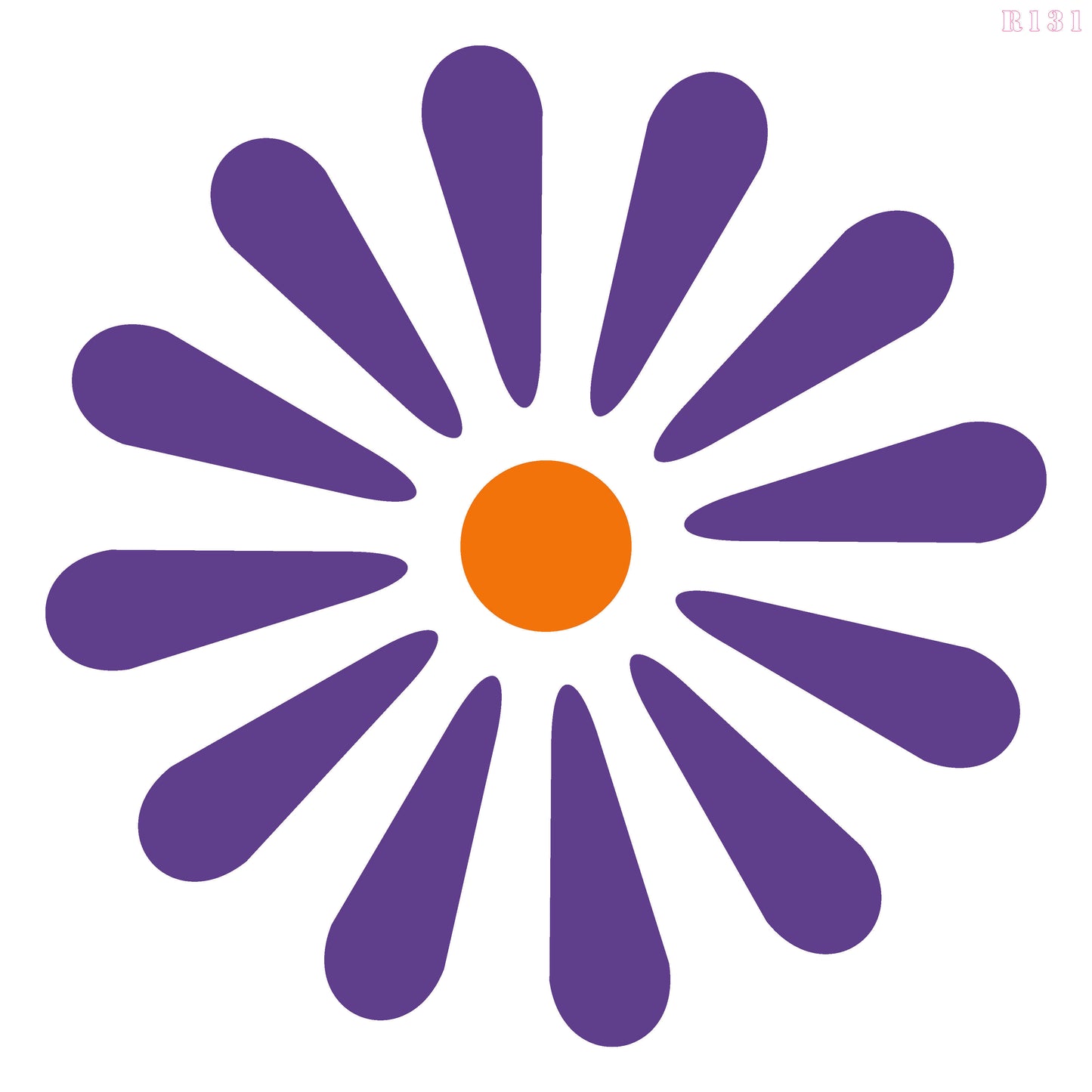 MaxxxMart - Modern Petal Flower Wall Stencil (Inches)