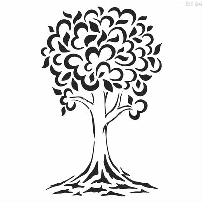 MaxxxMart - Trees wall Stencil-2 (Inches)