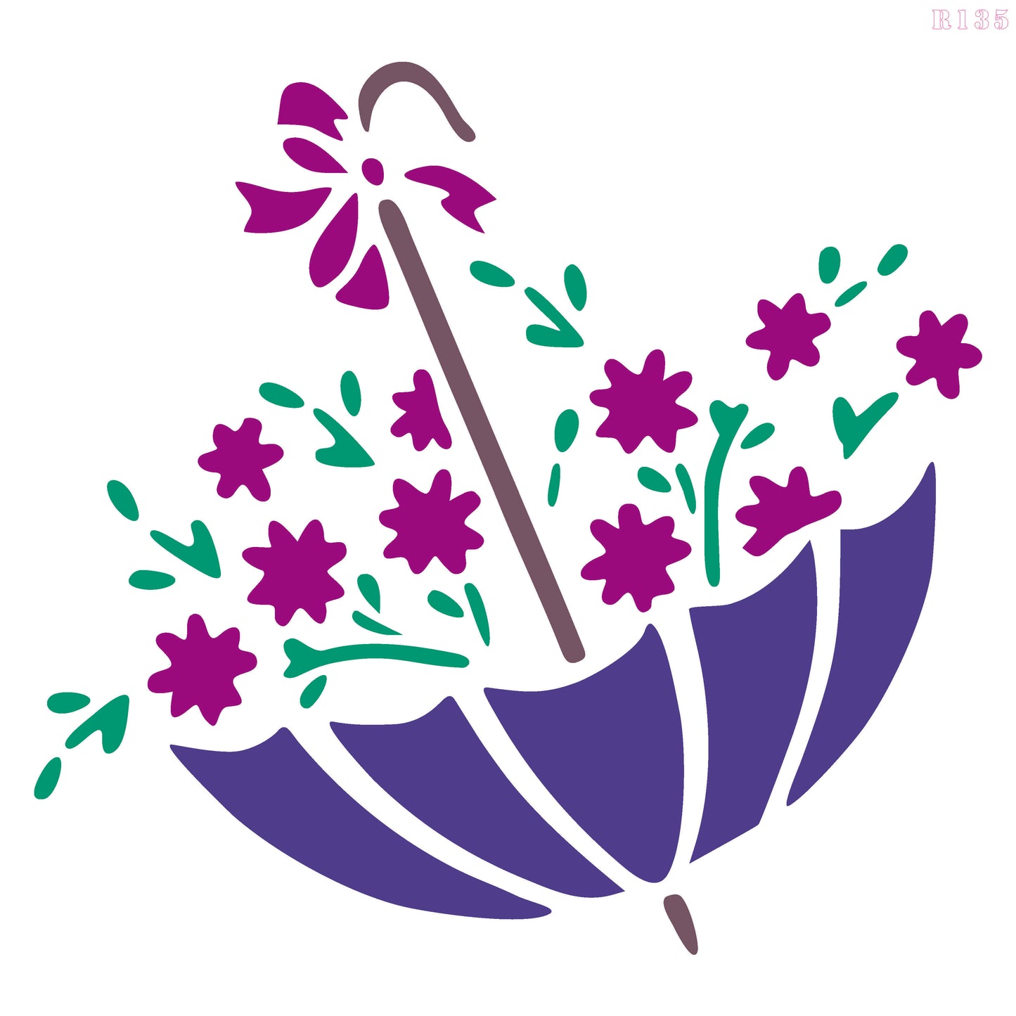 MaxxxMart - Street Corner, Valentine Design, Blooms Garden, Fish Duo Wall stencil (Inches)