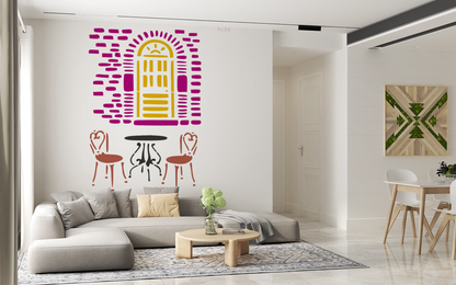 MaxxxMart - Street Corner, Valentine Design, Blooms Garden, Fish Duo Wall stencil (Inches)