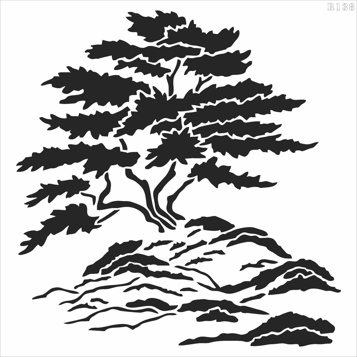 MaxxxMart - Trees wall Stencil-2 (Inches)