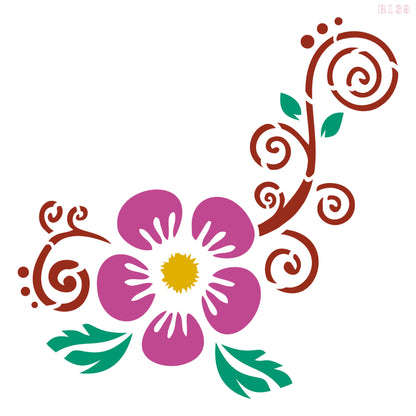 MaxxxMart - Flower Border wall stencil (Inches)