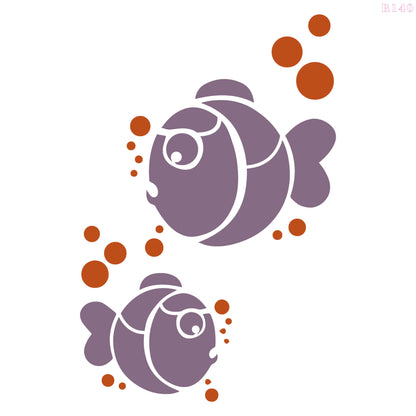 MaxxxMart - Street Corner, Valentine Design, Blooms Garden, Fish Duo Wall stencil (Inches)