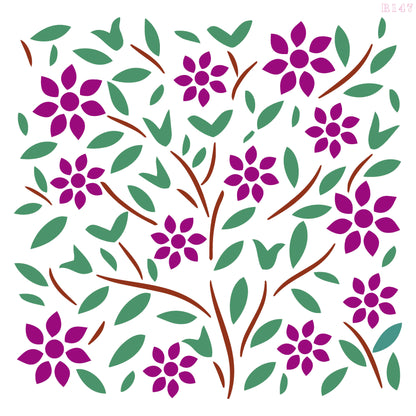 MaxxxMart - Flower Wall Stencils-3 (Inches)