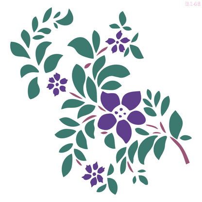 MaxxxMart - Flower Wall Stencils-3 (Inches)