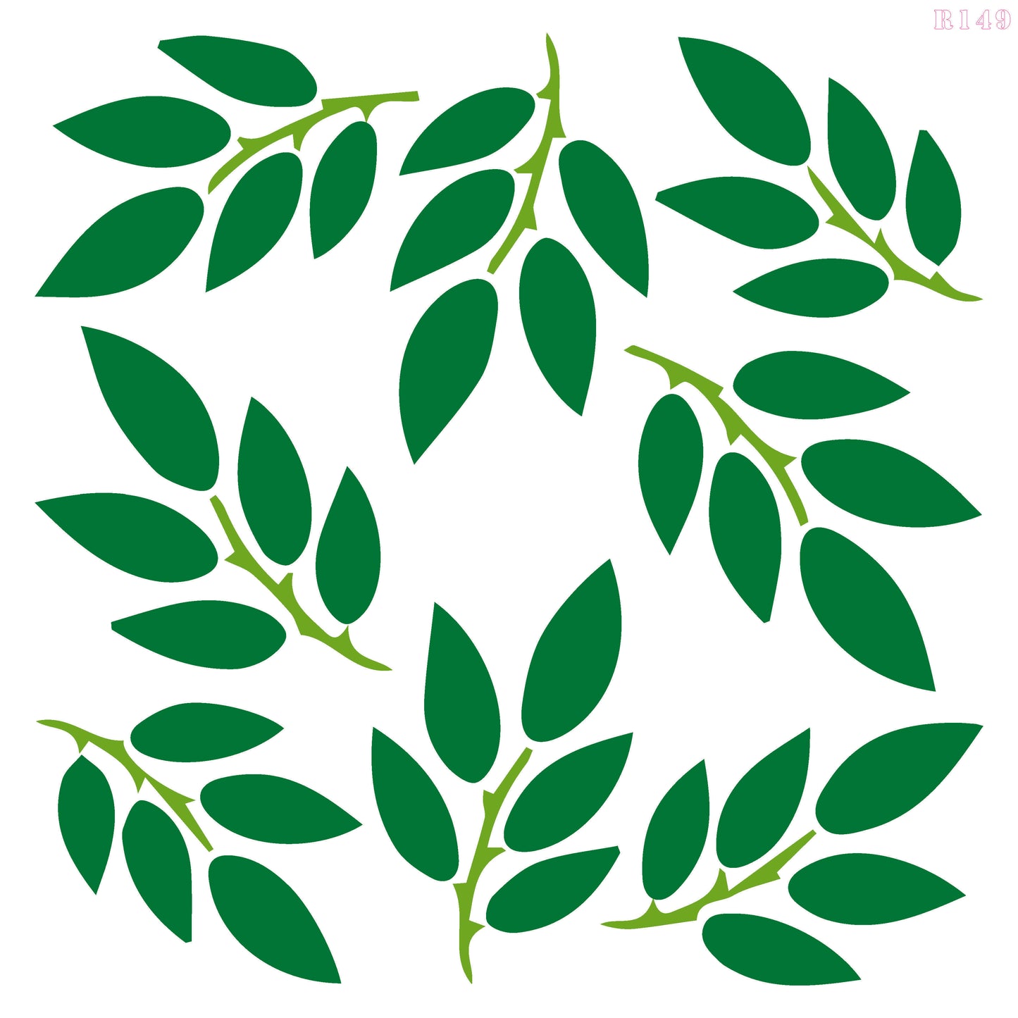 MaxxxMart - Leaf Wall Stencil (Inches)