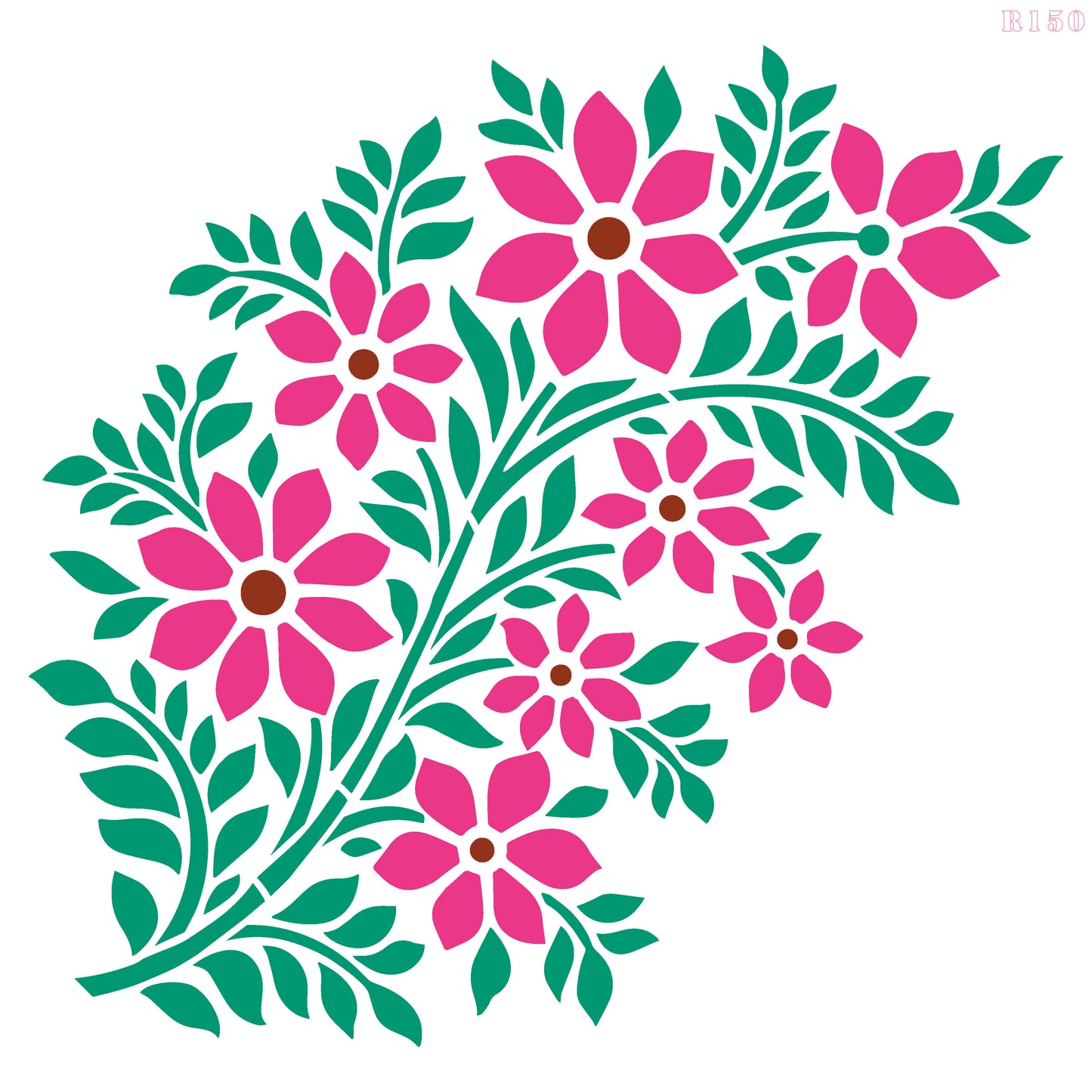 MaxxxMart - Flower Wall Stencils-3 (Inches)