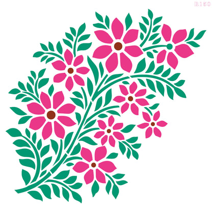 MaxxxMart - Flower Wall Stencils-3 (Inches)