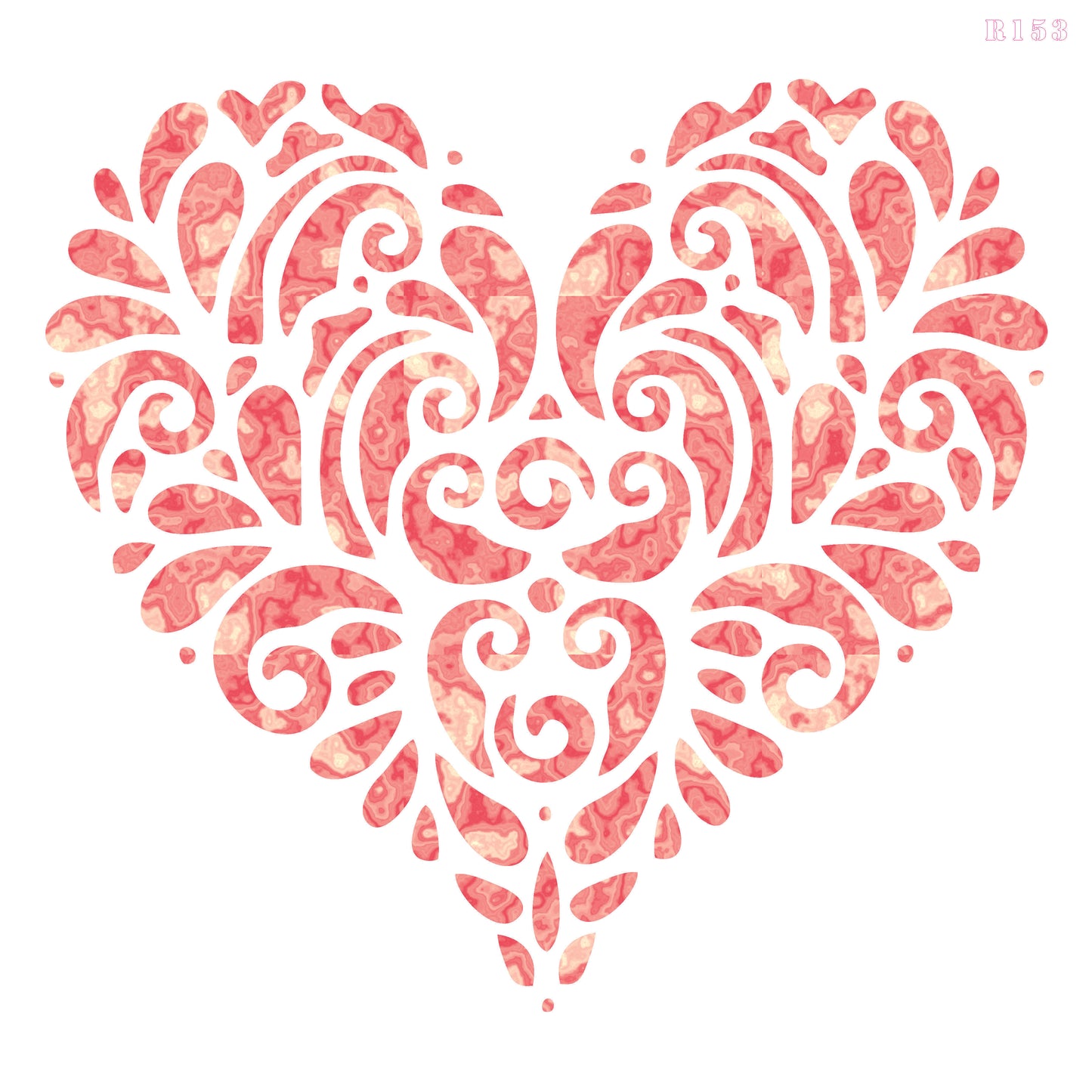 MaxxxMart - Street Corner, Valentine Design, Blooms Garden, Fish Duo Wall stencil (Inches)