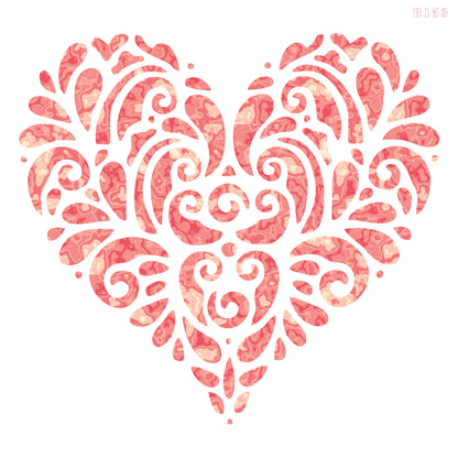 MaxxxMart - Street Corner, Valentine Design, Blooms Garden, Fish Duo Wall stencil (Inches)