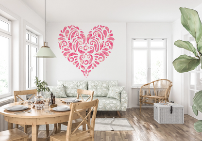 MaxxxMart - Street Corner, Valentine Design, Blooms Garden, Fish Duo Wall stencil (Inches)